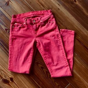 7 For All Mankind Skinny Jeans in Red